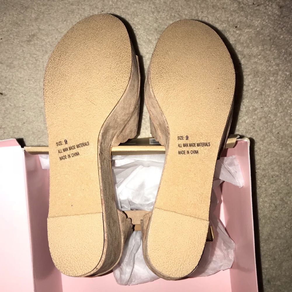 Charlotte Russe taupe wedges - Picture 4 of 4